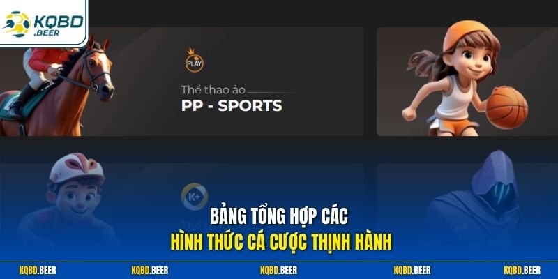 Bảng tổng hợp các hình thức cá cược thịnh hành