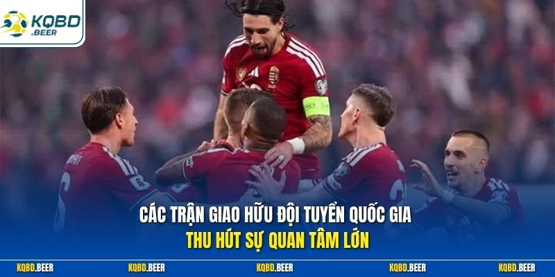 Các trận giao hữu đội tuyển quốc gia thu hút sự quan tâm lớn