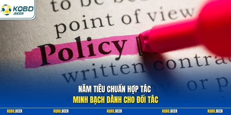 Năm tiêu chuẩn hợp tác minh bạch dành cho đối tác