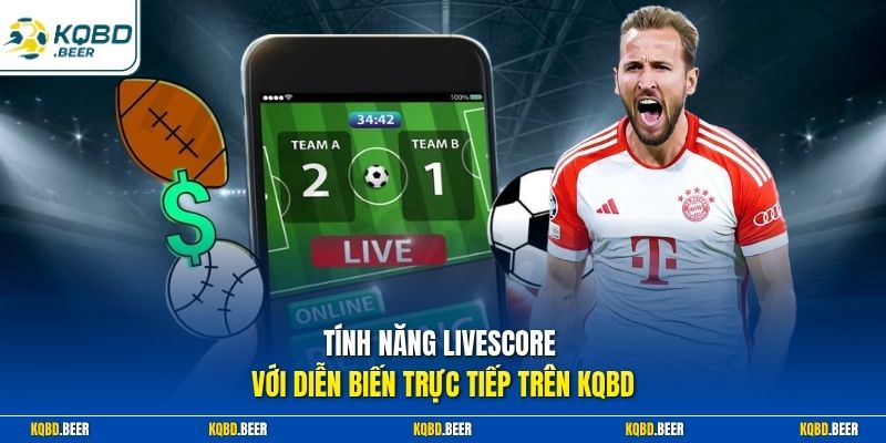 Tính năng Livescore với diễn biến trực tiếp trên KQBD